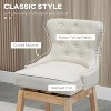 Cream White Elegant Bar Stool with Backrest, Set of 2, Nailhead Trim, Curved Backrest - 4 of 4