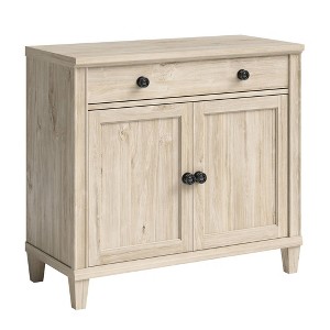 Hammond Library Base with Doors Chalk Oak - Sauder: Farmhouse Style Adjustable Shelf Storage Cabinet - 1 of 4