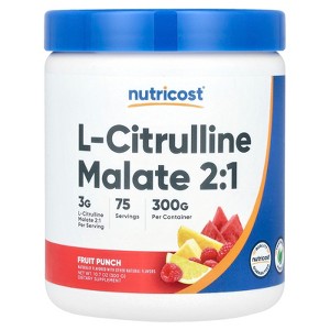 Nutricost L-Citrulline Malate 2:1, Fruit Punch , 10.7 oz (300 g) - 1 of 2