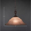 Toltec Lighting Elegante 1 - Light Pendant in  Dark Granite with 20" Italian Marble  Shade - 2 of 2