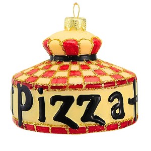 CORONA DECOR CO果物の刺繍オットマン・スツール　ゴブラン織 Cody Foster 2.75 In Pizza Restaurant Lamp Christmas Tree Ornament