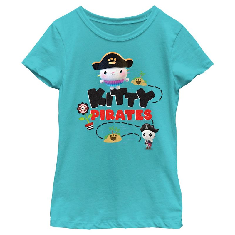 Girl's DreamWorks: Gabby's Dollhouse Kitty Pirates T-Shirt, 1 of 5