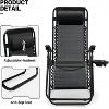SKONYON 2PCS Oversize Lounge Chair Patio Heavy Duty Folding Recliner - 4 of 4