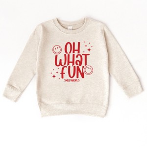 SmileyWorld Oh What Fun - Toddler Graphic Sweatshirt and Youth Graphic Sweatshirt - 1 of 4