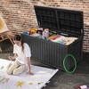 Infurnic Deck Boxes, Waterproof Deck Box with Large Storage Capacity for Patio Furniture, Garden Tools, All Weather Use, Black, 60.8"*28.4"*29.2" - 2 of 4