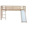 NicBex Twin Size Low Loft Bed with Slide & Ladder,Fun Kids Bunk Bed with Safety Rails & Rubber Wood Twin Loft Bed for Kids,Teens - 2 of 4