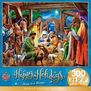 MasterPieces 300 Piece EZ Grip Christmas Jigsaw Puzzle - Away in a Manger - 1 of 4