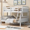NicBex Twin Over Full Bunk Bed with Ladder,Loft Bed with Safety Guardrail for Bedroom,Convertible into 2 Beds,Gray/White - 2 of 4