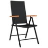 vidaXL Patio Dining Set Black Outdoor Furniture 3/5/7/9 Piece Multi Sizes - 55.1" Table Length 4 Items - 3 of 4