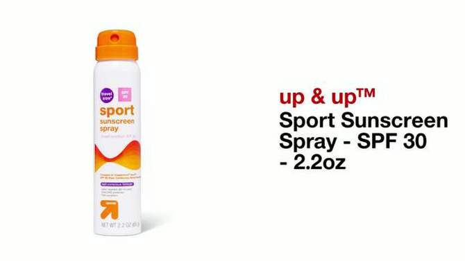 Sport Sunscreen Spray - SPF 30 - 2.2oz - up &#38; up&#8482;, 2 of 6, play video