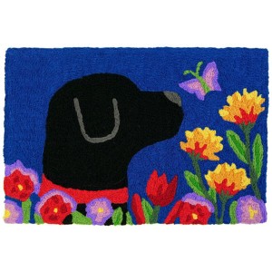 Jellybean Garden Lab Accent Doormat 20" x 30" – Washable, Colorful, and Durable Indoor/Outdoor Mat for Brightening Your Home Decor - 1 of 3