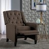 Airsurfer Classic Dark Grey Fabric Push Back Chair with Riveted Armrests and Birch Wood Legs - 4 of 4