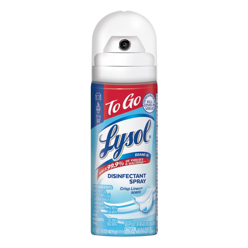 Lysol To Go Disinfectant Spray - 1.5oz, 1 of 12