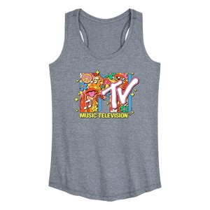 Women's - MTV - Logo Retro Collage Graphic Racerback Tank - 1 of 4