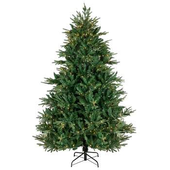 Northlight Real Touch™️ 9' Pre-Lit Full Juniper Pine Artificial Christmas Tree - 9' - Warm White LED