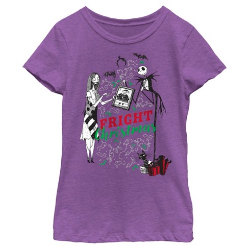 Girl's The Nightmare Before Christmas Fright Christmas Jack And Sally T ...