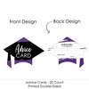 Big Dot of Happiness Purple Grad - Best is Yet to Come - Purple Grad Cap Wish Card Grad Party Activities - Shaped Advice Cards Games - Set of 20 - 3 of 4