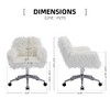 Modern Faux Fur Home Office Chair, Swivel Fluffy Vanity Chair-ModernLuxe - 4 of 4