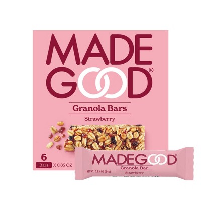 MadeGood Strawberry Granola Bars - 5.1oz/6ct