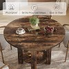 Tribesigns 39"Round Dining Table for 4, Small Farmhouse Kitchen Dinner Table with Storage, 2-Tier Wooden for Kitchen,Dining Room, Rustic Brown - 3 of 4
