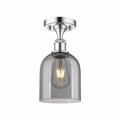 Bella - 1 Light Semi-Flush Mount In Industrial Style-10.75 Inches Tall and 5.5 Inches Wide
