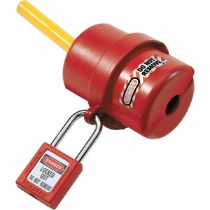Master Lock Electrical Plug Lockout Circular 240/120 Volt Plug Red 487 - 1 of 1