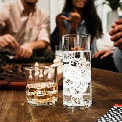 Libbey Miles 16-Piece Clear Glass Tumbler and Rocks Set