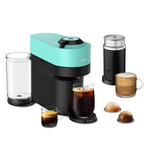 Nespresso Vertuo Pop Coffee And Espresso Maker By Breville With Milk Frother Aqua Mint Target