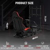 Dardoo Racing Cockpit with TV Stand & Red Seat Fits Logitech G923, Thrustmaster T500 & Fanatec Wheel & Pedals Not Included - 2 of 4