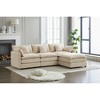 99" Chenille Upholstery Modular L-Shaped Sectional Sofa, 4-Piece Free Combination Couch - 3 of 4
