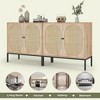 Brafabhome Boho Sideboard Storage Cabinet with Rattan Doors, Modern Buffet Cabinet with Storage Shelf for Living Room, Dining Room, Entryway, Bedroom - 2 of 4