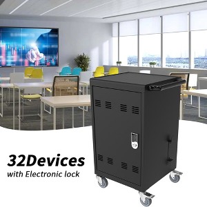 30 Devices Mobile School Charging Cart Station Mobile Devices Charging Storage Cart Locking Charging Station Cabinet - 1 of 4
