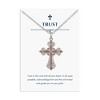 Anna-Kaci Rhinestone Celtic Cross Pendant Necklace with Religious Gift Card & Envelope Jewelry Gifts - 2 of 4