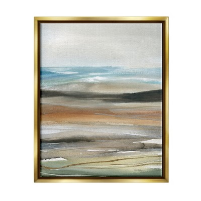 Stupell Industries Abstract Landscape Painting Framed Floater Canvas Wall Art