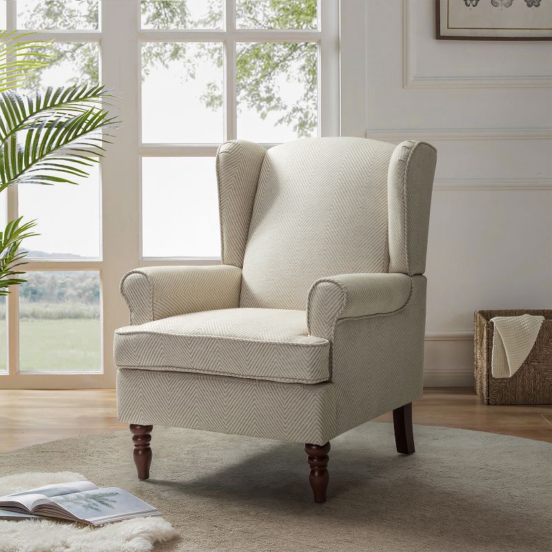 Umberto Traditional Accent Armchair with Turned Legs | ARTFUL LIVING DESIGN, 2 of 10
