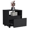 NicBex 1 Drawer Nightstand with Handle-Free Design,Bedside Table with Open Storage Shelf,Modern Side Table for Bedroom - 4 of 4