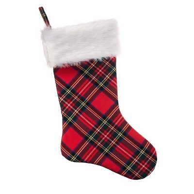 20in HangRight Plaid Christmas Stocking - Haute Décor