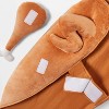 Turkey Full Body Halloween Dog and Cat Costume with Turkey Leg Toy - Boots & Barkley™ - 4 of 4