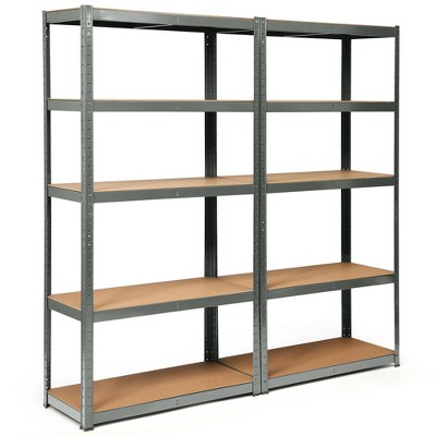 Costway 2PCS 72'' Heavy Duty Storage Shelf Steel Metal Garage Rack 5 Level Adjustable