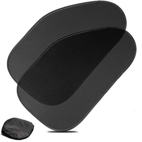 Zone Tech Side Window Cling On Sun Shades 2 Pack Mesh Car Pop Up Non Suction Cups Needed Sunshade Protects Kids Baby and Pets from Sun and UV Rays