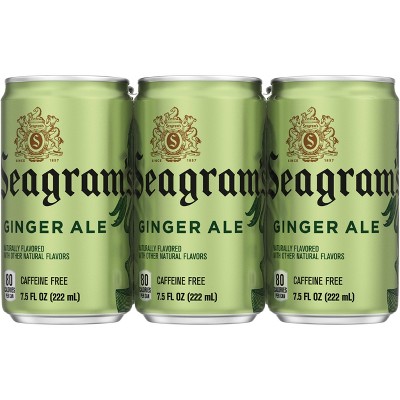 Seagram's Ginger Ale - 6pk/7.5 fl oz Mini-Cans