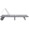 vidaXL Patio Sun Lounger with Cushion Gray Solid Acacia Wood - 3 of 4