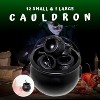 4E's Novelty St Patrick Black Plastic Cauldrons Bulk - 12 Mini Pots of Gold & 1 Large 7.4" for St Patrick’s Candy Buckets & Cauldron Candy Holder - 4 of 4
