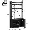 4-in-1 Hall Tree with Storage Bench & 8 Hooks - Multi-Tier Adjustable Shoe Rack, Anti-Tip Metal Frame, Entryway Organizer for Apartments - 3 of 4