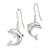 Black Bow Jewelry Polished Dolphin Dangle Earrings in Sterling Silver - 2 of 4