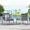 Modern Patio Chaise Lounges, Chaise Lounges with Sleek Rope Accents and Aluminum Frame, Lounge Chair with PE Cushions-Coolbibila - 2 of 4