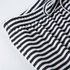 Women's Slim Straight Stripe Casual Waistband Tied Home Pants with Adjustable Tie Belt Longe Pants - 3 of 4