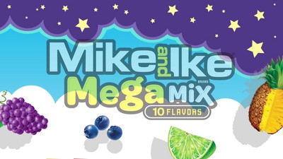 Mike and Ike Chewy Candies, Assorted Fruit Flavored, Mega Mix - 10.0 oz