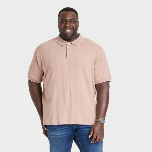 Big and tall pink best sale polo shirts