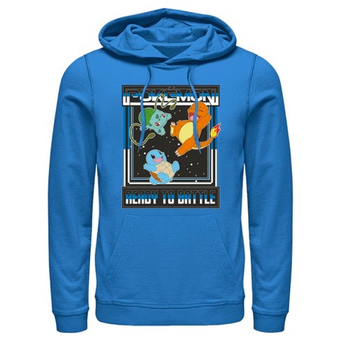 Men's Pokemon Ready To Battle Trio Pull Over Hoodie - Royal Blue - X ...